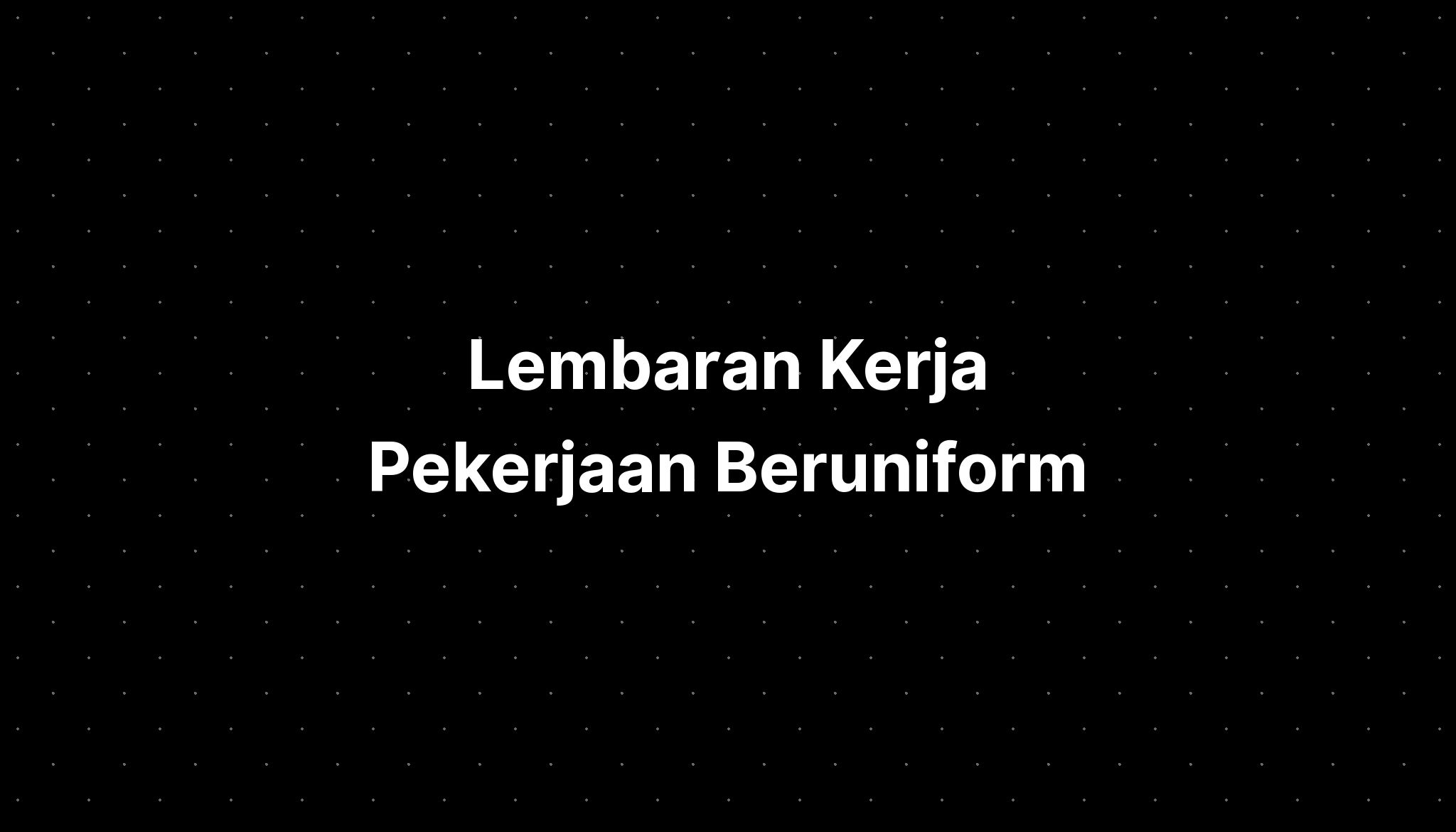 Lembaran Kerja Pekerjaan Beruniform - IMAGESEE